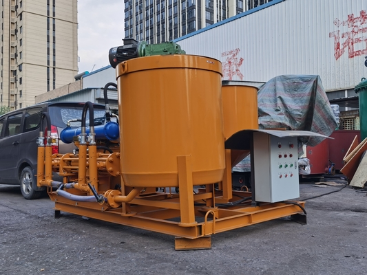 7 MPa Piston Grout Pump Station Pumps With Cement Mixing Storage Barrels