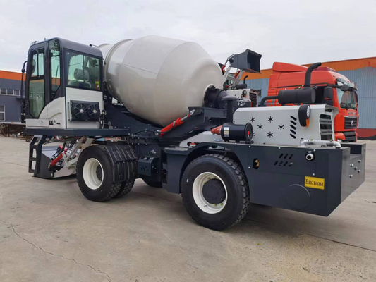 High Quality Concrete Material Used KEMING Concrete Mixing Truck with Self Loading
