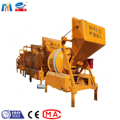 Electrical Engine Concrete Drum Mixer With Self Loading Hopper